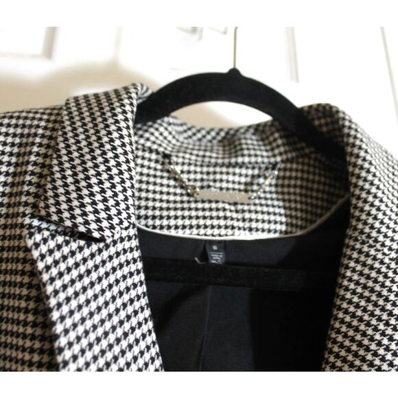 White House Black Market Houndstooth One Button Blazer sz 8 - Picture 4 of 4